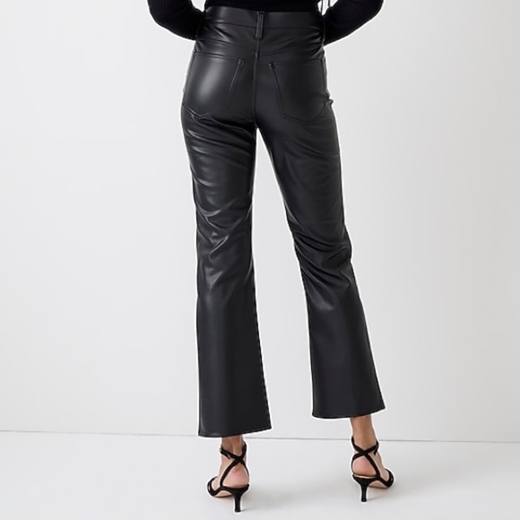 J Crew High-rise slim demi-boot pant in faux leather BK823 Size 31 - Picture 2 of 4